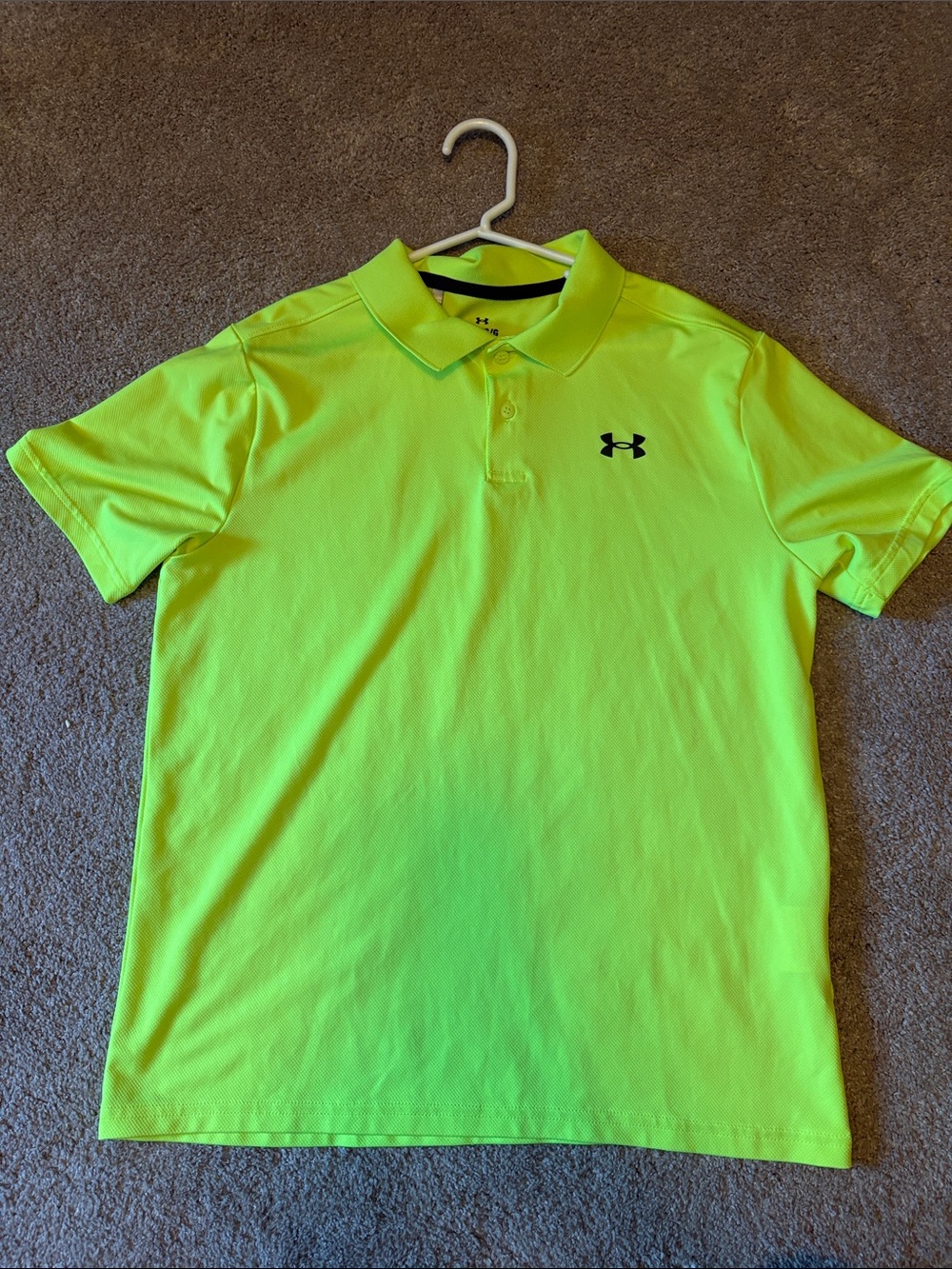 Under Armour Neon Yellow Short Sleeve Polo